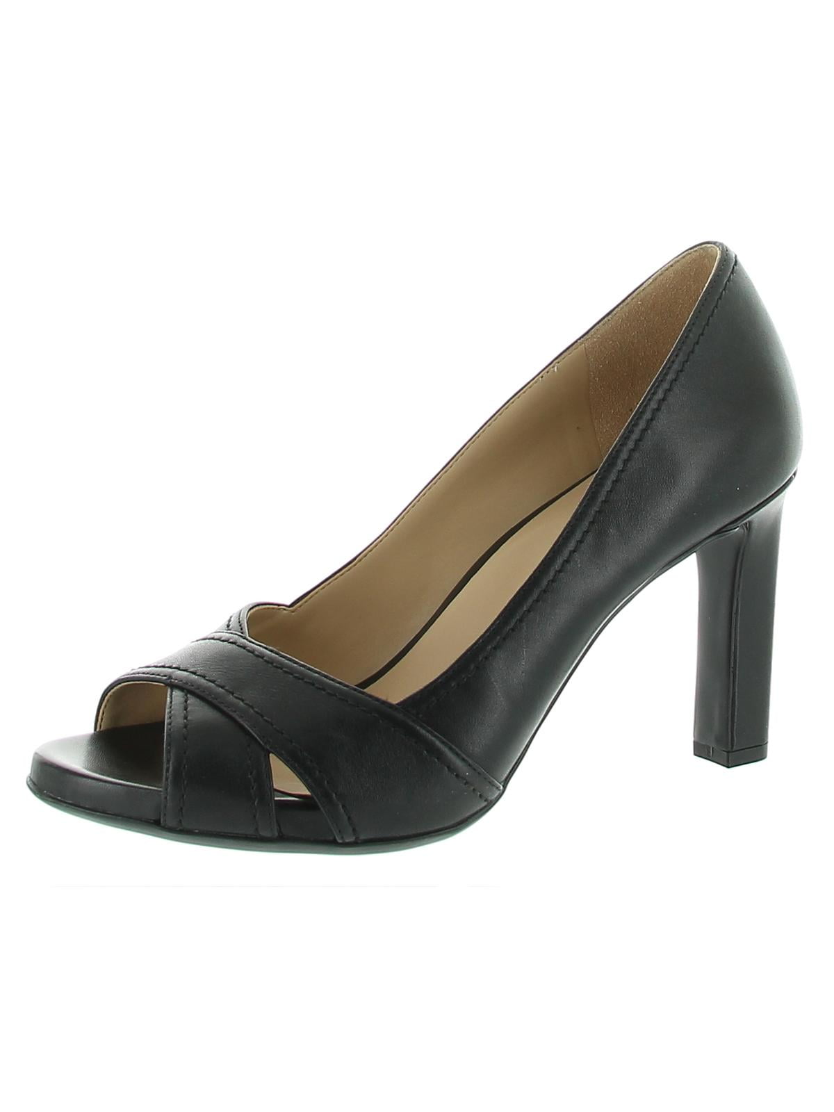 Naturalizer Womens Odetta Patent Open Toe Dress Heels Black 10 Wide C D W Walmart