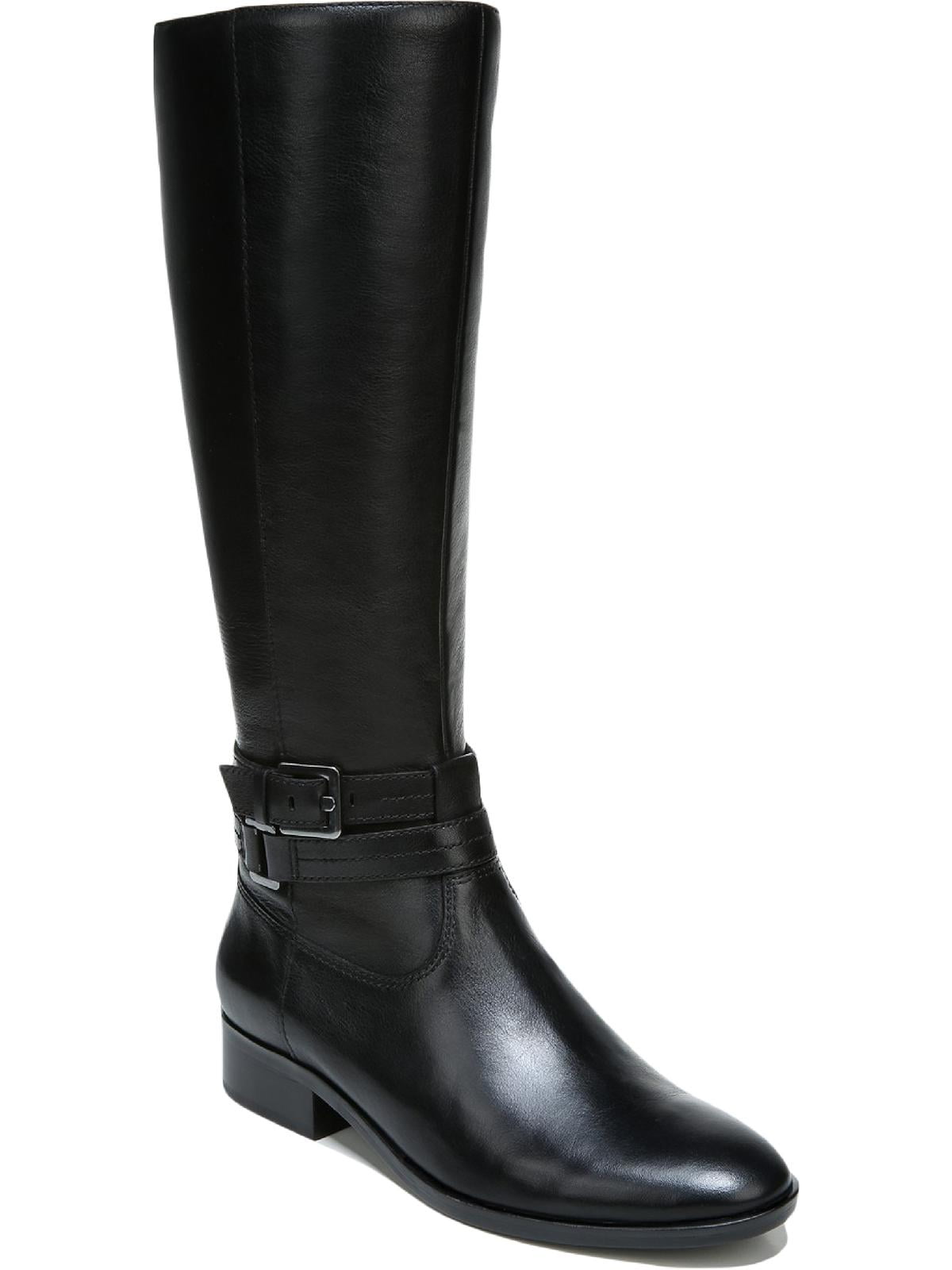 Naturalizer Womens Reid Leather Block Heel Knee-High Boots Black 8 ...