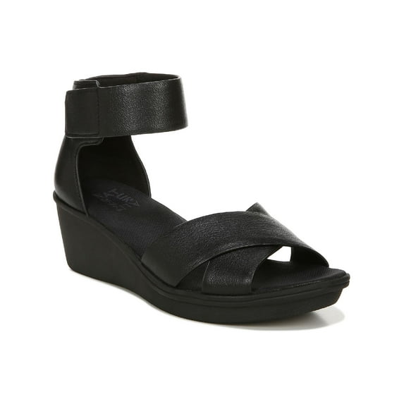 Naturalizer Womens Riviera Leather Ankle Strap Wedge Sandals