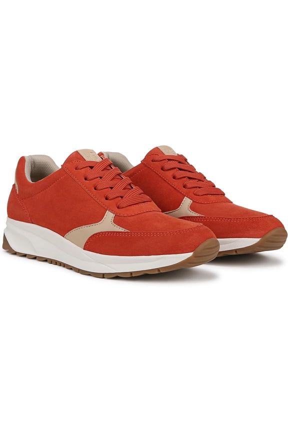 Womens Shay Lace Up Fashion Sneaker Pepper Red Suede 6.5M