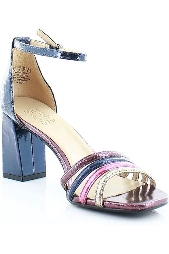 Womens Thena Ankle Strap Sandal, Blue Multi, 7M