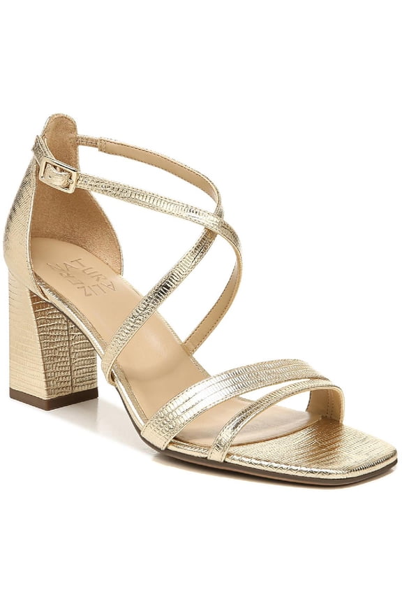 Womens Tiff Leather Block Heel Dress Sandals