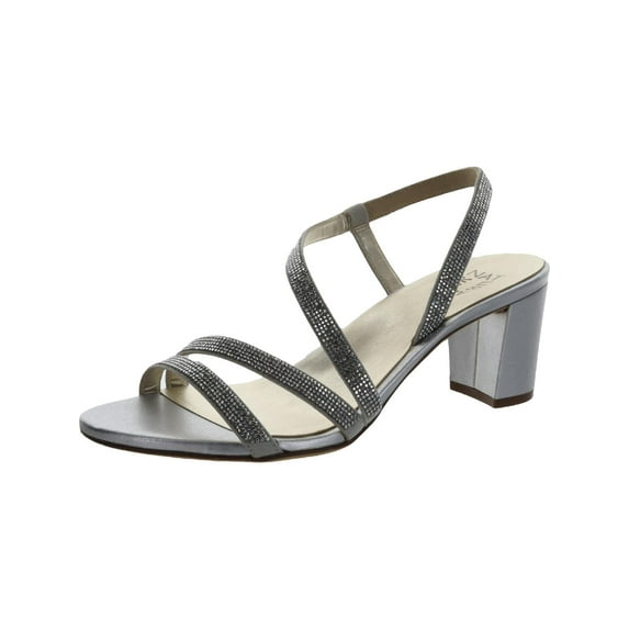 Naturalizer Womens Vanessa 2 OPEN TOED Evening Sandals Silver 8 Medium (B,M)