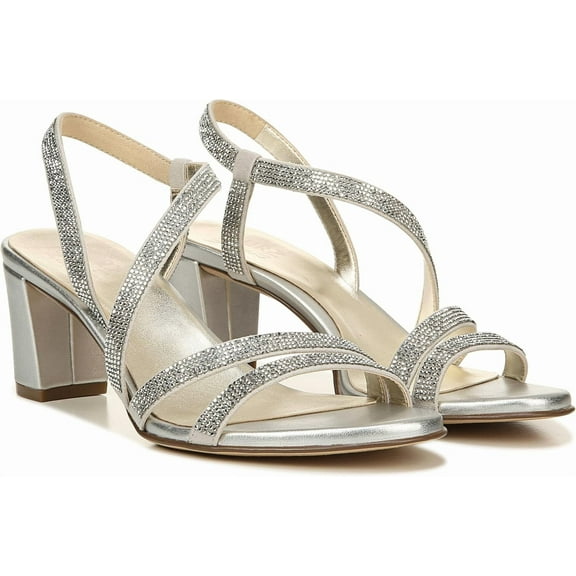 Naturalizer Women's Vanessa2 Strappy Heeled Sandals Silver 8.5W