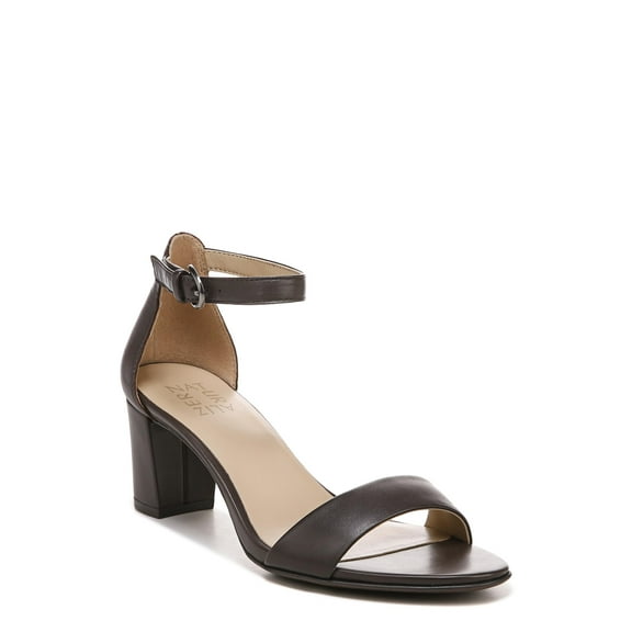 Naturalizer Womens Vera Ankle Strap Block Heel Dress Sandal ,Espresso Brown Leather,7W