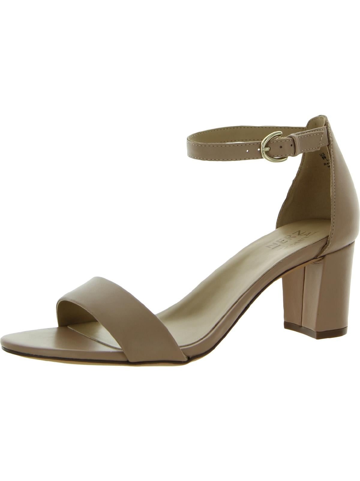 NATURALIZER Womens Silver Metallic Adjustable Strap Cushioned