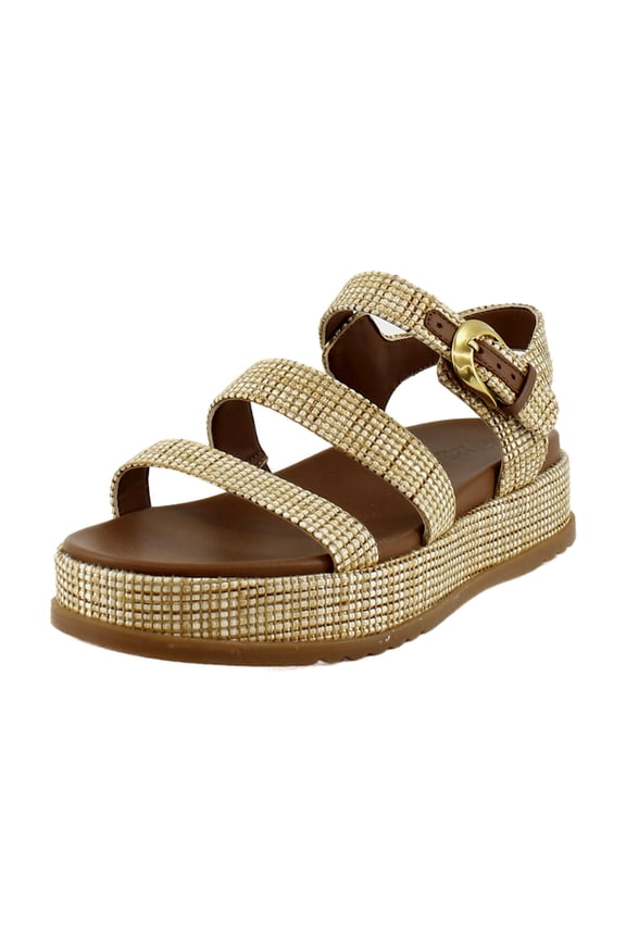 Zizi Women's Sandals Metallic Raffia Size 9 W