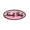 thumbnail image 1 of Naturally Bitchy Name Tag Patch Girls Badge Symbol Embroidered Iron On Applique, 1 of 1