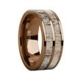 thumbnail image 1 of Naturally Harvested Deer Antler Inlay Brown Titanium Wedding Ring, 8mm, Size 9, 1 of 4