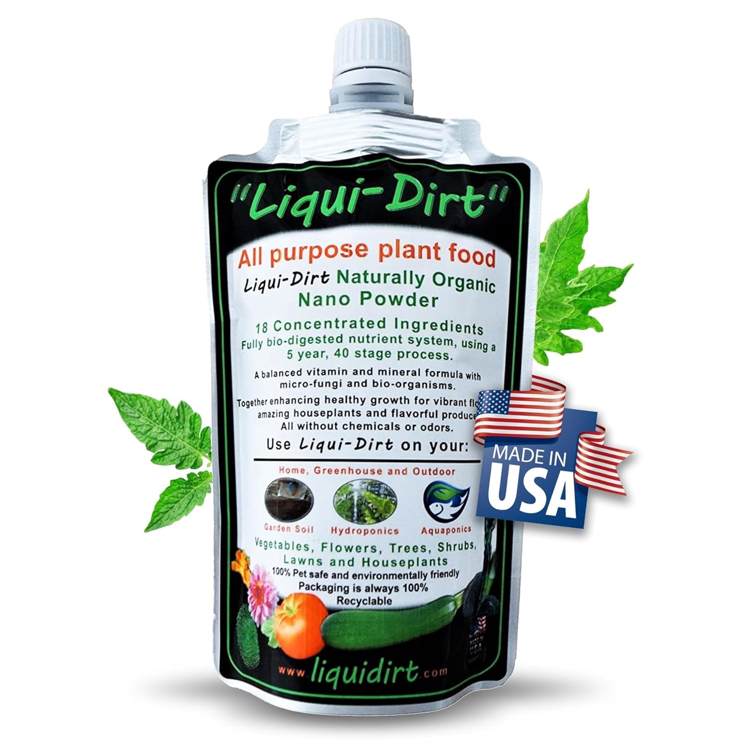 Naturally Organic Plant Food Fertilizer – All-Purpose for Indoor Houseplants, Rare Aroids, Flowers, Outdoor Vegetables & Herbs – Enriched with Microbes & Nutrients – Makes 50 Gallons