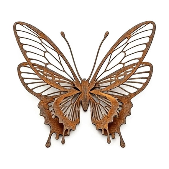 Naturally Rusted Metal Butterfly Wall Decorations,Waterproof for Garden Landscapes Pond Flower Beds