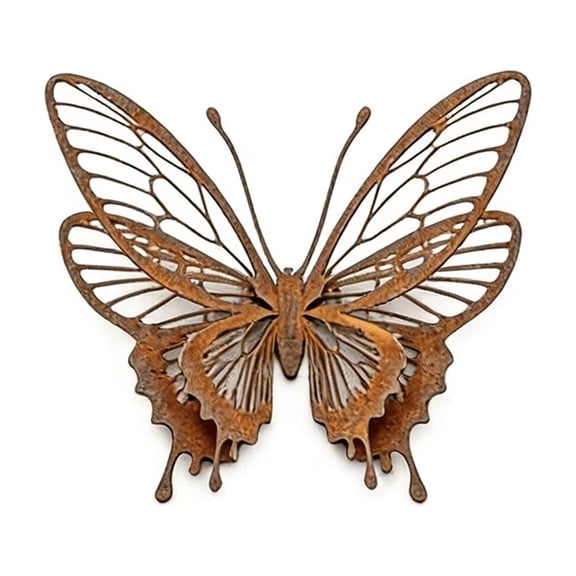 Naturally Rusted Metal Butterfly Wall Decorations,Waterproof for Garden Landscapes Pond Flower Beds