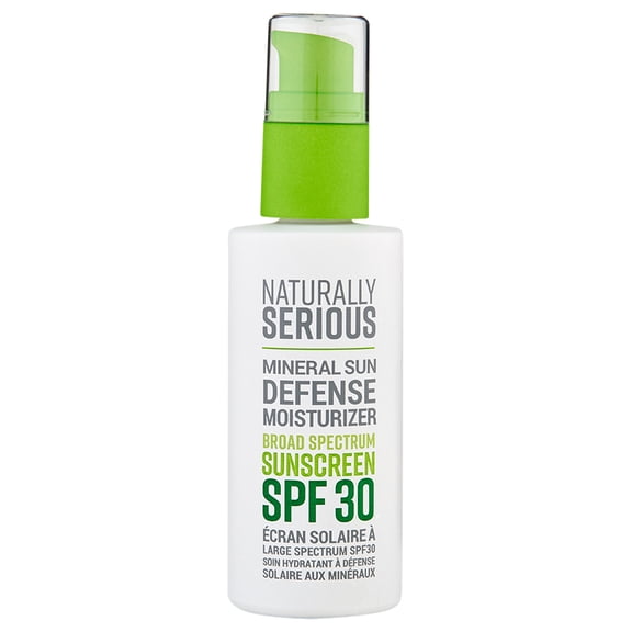Naturally Serious Mineral Sun Defense Moisturizer Broad Spectrum Sunscreen SPF 30 2 oz