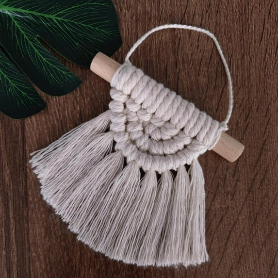 Topumt 1 Pcs Mini Bohemian Room Decor, Boho Christmas Ornaments, Cute Aesthetic Room Decor, Macrome Wall Hangings, Macrame Car Accessories