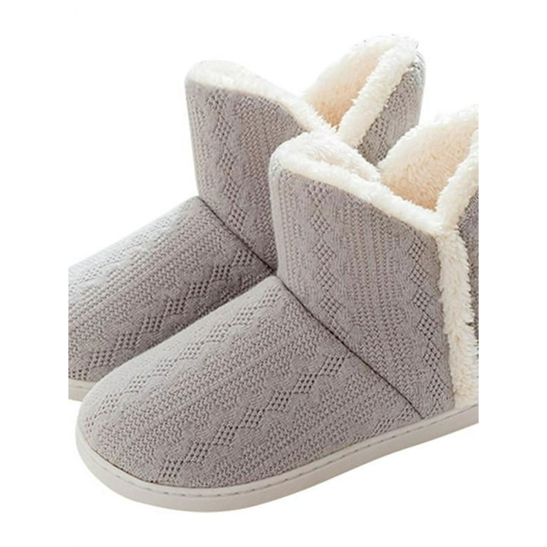 Naturalour Fluffy Faux Fur Slipper Boots Women Soft Cozy Memory