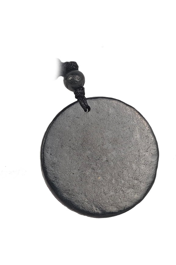 Naturals Best Shungite Crystal Necklace Pendant | Healing Crystals & Chakra Necklace - Gemstone Jewelry for Men & Women - Spiritual and Joyous Gifts 40mm (None)[c815]