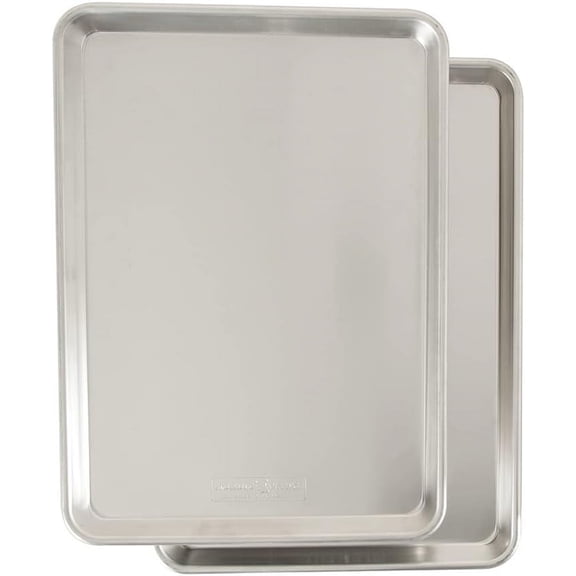 Naturals Half Sheet - Aluminum Commercial Quality Sheet Pan for Baking or Roasting, Encapsulated Galvanized Steel Rim Prevents Warping,