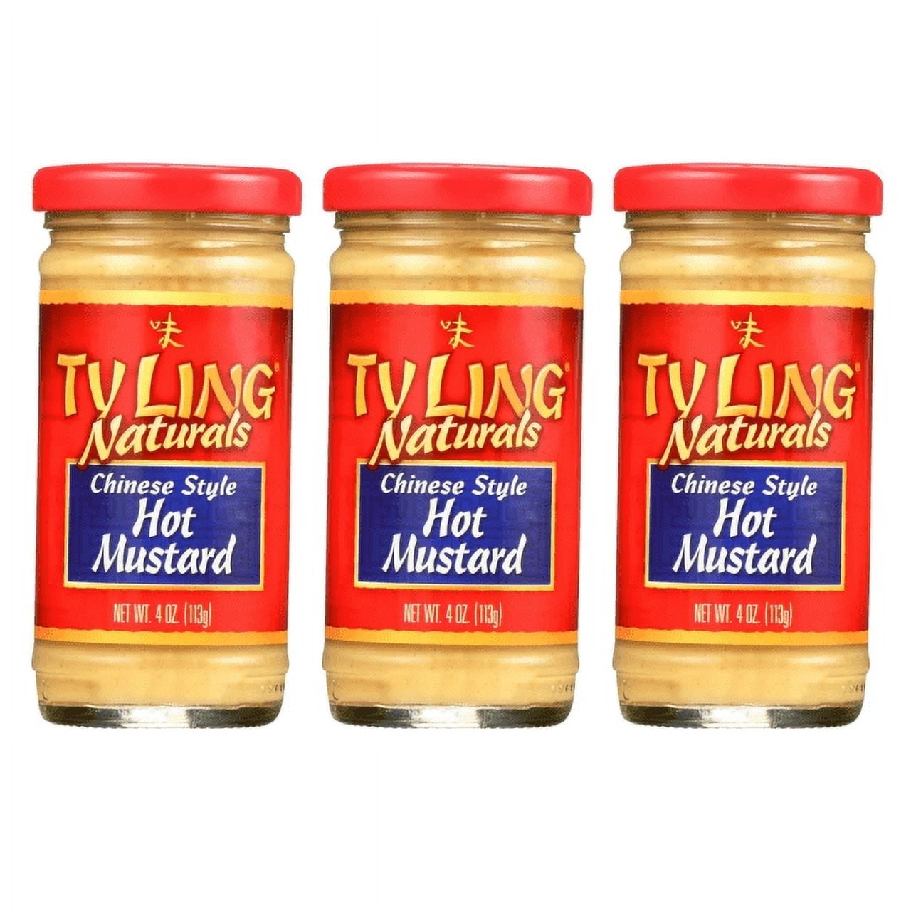 Naturals TY Ling Chinese Style Hot Mustard, 4 oz. (Pack of 3)