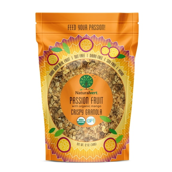 Naturalvert Organic, Gluten Free, Vegan Granola- Passion Fruit Mango Vegan (12oz)