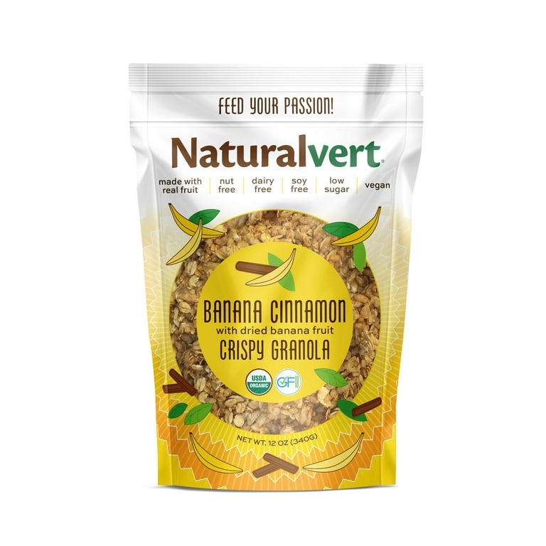 Naturalvert Healthy Organic, Gluten-Free, Vegan Banana Cinnamon