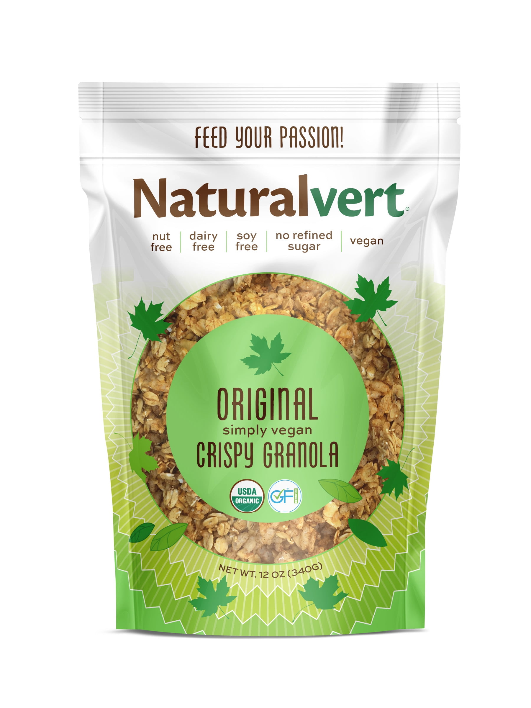 Naturalvert Organic, Gluten free, Vegan granola- Original Vegan (12oz)