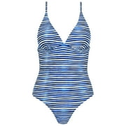 Naturana Striped Swimsuit 73395 Blue 32A