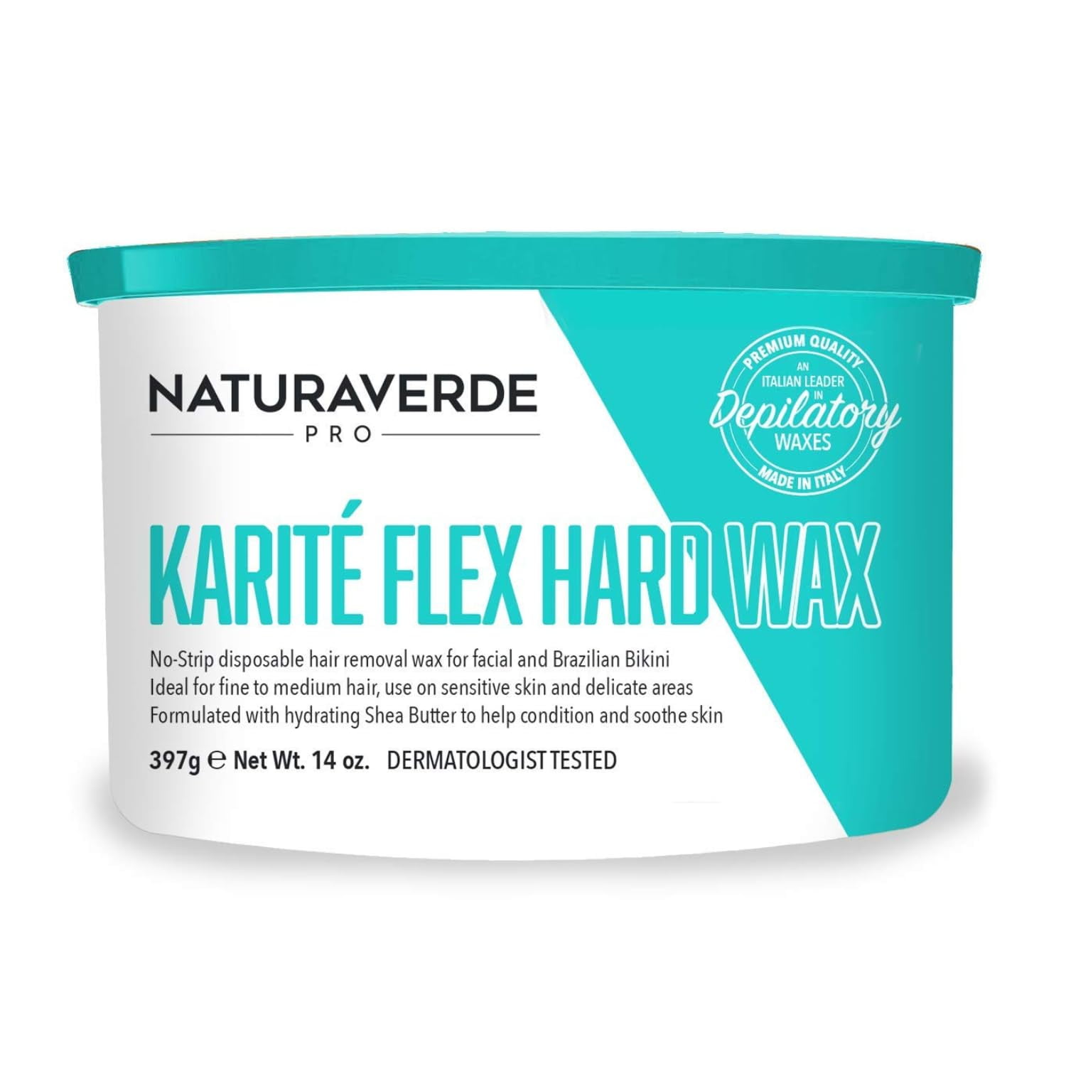 NaturaverdePro Karite Flex Hard Wax, Body and Facial Hair Removal