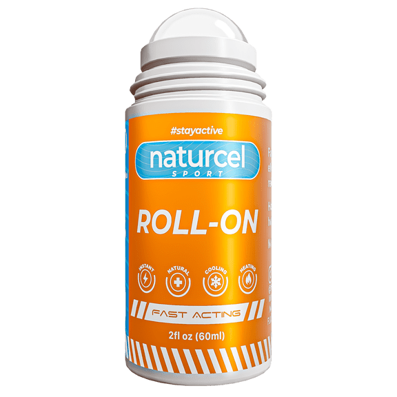 Naturcel Sport Relief & Recovery Roll-On, 2fl oz, for Joints & Muscles, Cooling, Fast Acting, Mess Free Massage Roller, Colorless, for Back Pain.