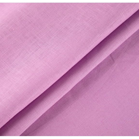 Nature 100% Pure Linen Fabric Cloth for Embroidery Garment, Craft by The Yard (Light Purple)