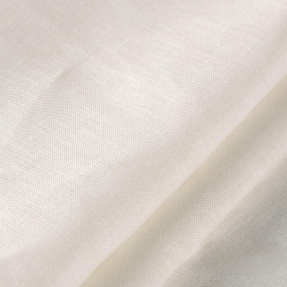 Nature 100% Pure Linen Fabric Cloth for Embroidery Garment, Craft by The Yard (Raw White)