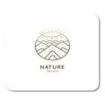 thumbnail image 1 of Nature Abstract Round Sacred Symbol Outline Landscape with Sun Mountains Emblems Badge for Travel Mousepad Mouse Pad Mouse Mat 9x10 inch, 1 of 3