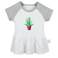 thumbnail image 1 of Nature Aloe Vera Pattern Dresses For Baby, Newborn Babies Skirts, Infant Princess Dress, 0-24M Kids Graphic Clothes (Gray Raglan Dresses, 12-18 Months), 1 of 4