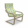 thumbnail image 1 of Nature Art Armchair Pad and Slipcover, Spring Wings Monarch Butterflies Insects Psychedelic Freedom, 1 Piece Soft Cushion Replacement with Removable Cover, Fern Green and Yellow Green, by Ambesonne, 1 of 1