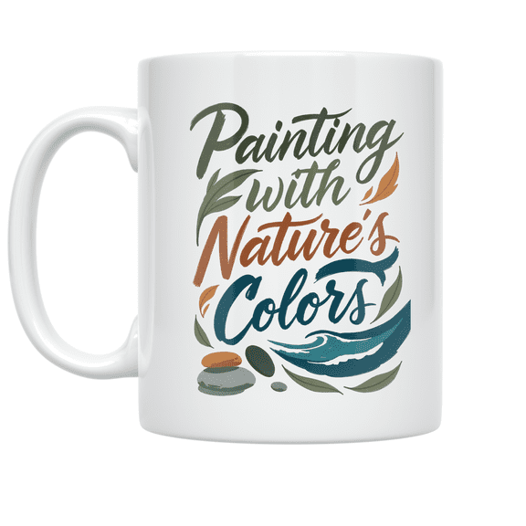 Nature Art Design - Textured Art Enthusiast - 11 oz Ceramic Coffee Mug