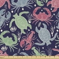 thumbnail image 1 of Ambesonne Nature Art Fabric by the Yard Upholstery, Colorful Sea Animals, 1 Yard, Multicolor, 1 of 5