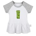 thumbnail image 1 of Nature Bamboo Pattern Dresses For Baby, Newborn Babies Skirts, Infant Princess Dress, 0-24M Kids Graphic Clothes (Gray Raglan Dresses, 6-12 Months), 1 of 4