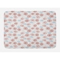 thumbnail image 1 of Nature Bath Mat, Botanical Art Pattern with Continuous Rustic Flowers and Dots Print, Plush Bathroom Decor Mat with Non Slip Backing, 29.5" X 17.5", Pale Rust White and Blue, by Ambesonne, 1 of 2