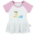 thumbnail image 1 of Nature Beach Pattern Dresses For Baby, Newborn Babies Skirts, Infant Princess Dress, 0-24M Kids Graphic Clothes (Pink Raglan Dresses, 12-18 Months), 1 of 4