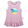 thumbnail image 1 of Nature Beach Pattern Dresses For Baby, Newborn Babies Skirts, Infant Princess Dress, 0-24M Kids Graphic Clothes (Pink Sleeveless Dresses, 0-6 Months), 1 of 4