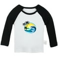 thumbnail image 1 of Nature Beach Pattern T shirt For Baby, Newborn Babies T-shirts, Infant Tops, 0-24M Kids Graphic Tees Clothing (Long Black Raglan T-shirt, 12-18 Months), 1 of 4