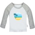thumbnail image 1 of Nature Beach Pattern T shirt For Baby, Newborn Babies T-shirts, Infant Tops, 0-24M Kids Graphic Tees Clothing (Long Gray Raglan T-shirt, 12-18 Months), 1 of 4