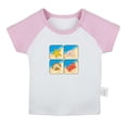 thumbnail image 1 of Nature Beach Pattern T shirt For Baby, Newborn Babies T-shirts, Infant Tops, 0-24M Kids Graphic Tees Clothing (Short Pink Raglan T-shirt, 18-24 Months), 1 of 4