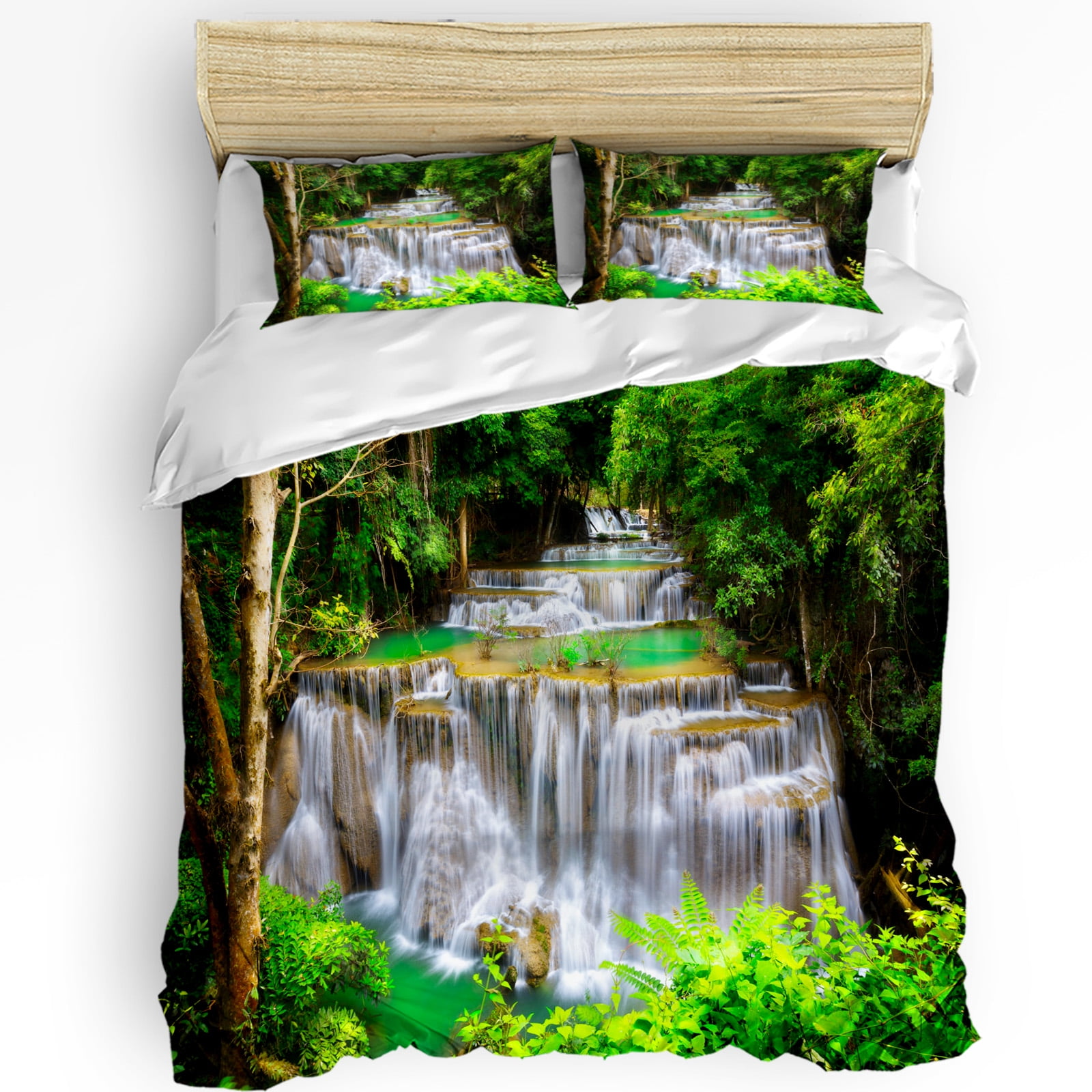 Nature Bedding Set For Bedroom Bed Home Birds Flying over Twiggy Tree