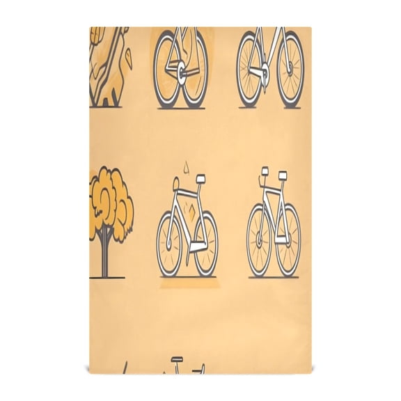 Nature Bike Kitchen Towels Dishcloth Decorative Waffle Towels Multi Use Tea Towel Dish Cloths 28x18in