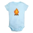 thumbnail image 1 of Nature Bonfire Pattern Rompers For Babies, Newborn Baby Unisex Bodysuits, Infant Jumpsuits, Toddler 0-24 Months Kids One-Piece Oufits (Blue, 12-18 Months), 1 of 4