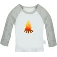 thumbnail image 1 of Nature Bonfire Pattern T shirt For Baby, Newborn Babies T-shirts, Infant Tops, 0-24M Kids Graphic Tees Clothing (Long Gray Raglan T-shirt, 6-12 Months), 1 of 4