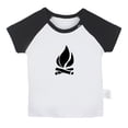 thumbnail image 1 of Nature Bonfire Pattern T shirt For Baby, Newborn Babies T-shirts, Infant Tops, 0-24M Kids Graphic Tees Clothing (Short Black Raglan T-shirt, 6-12 Months), 1 of 4