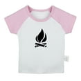 thumbnail image 1 of Nature Bonfire Pattern T shirt For Baby, Newborn Babies T-shirts, Infant Tops, 0-24M Kids Graphic Tees Clothing (Short Pink Raglan T-shirt, 12-18 Months), 1 of 4
