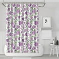 thumbnail image 1 of Nature Botanical Shower Curtain 72x72, Bee and Blossom Design on Artistic Polyester with Hooks, 1 of 5