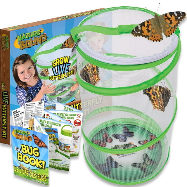 Nature Bound Butterfly Growing Kit Live Caterpillar to Butterfly